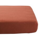 Drap housse en coton bio terracotta (45 x 90 cm)