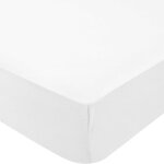Drap housse de berceau en coton bio blanc (40 x 80 cm)