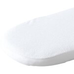 Al�se en coton bio blanc pour matelas de landau (72 x 33 cm)