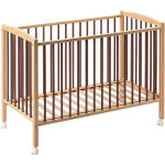 Lit � barreaux en bois arthur hybride vieux rose (60 x 120 cm)