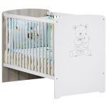 Lit b�b� t�tes panneaux teddy (60 x 120 cm)