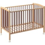 Lit  barreaux en bois arthur hybride vieux rose (60 x 120 cm)