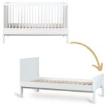 Lit bb volutif ashi crme (140 x 70 cm)
