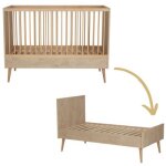 Lit bb volutif cocoon natural oak (140 x 70 cm)