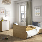 Lit b�b� �volutif en lit junior arthur imitation ch�ne (60 x 120 cm)