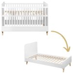 Lit bb volutif loft white (140 x 70 cm)