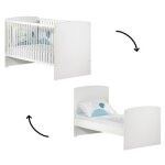 Lit bébé évolutif new basic little big bed blanc (70 x 140 cm) Lit bébé évolutif new basic little big bed blanc (70 x 140 cm)