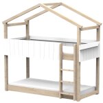 Lit cabane superpos� star light 1 finition laqu�e (coloris au choix)