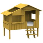 Lit cabane finition laqu�e (coloris au choix)