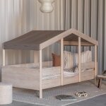 Lit cabane cottage naturel (90 x 200 cm)