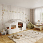 Lit cabane montessori coloris au choix (90 x 190 cm)