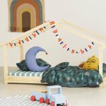 Lit cabane star light 1 finition bois brut (90 x 200 cm)