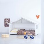 Lit cabane star light 3 finition laqu�e (coloris au choix)