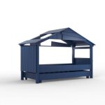 Lit cabane star avec tiroir finition laque (coloris au choix)