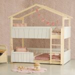 Lit cabane superpos� star light 2 finition laqu�e (coloris au choix)
