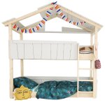 Lit cabane superpos� star light 3 finition laqu�e (coloris au choix)