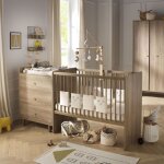 Lit combin� �volutif et r�versible mokka (60 x 120 cm)