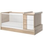 Lit compact �volutif sacha ch�ne du bocage sans tiroir (70 x 140 cm)