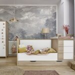 Lit compact �volutif sacha ch�ne du bocage sans tiroir (70 x 140 cm)