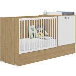 Lit b�b� �volutif en lit junior arthur imitation ch�ne (60 x 120 cm)