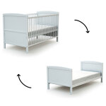 Lit �volutif en bois de h�tre essentiel blanc (70 x 140 cm)