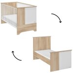 Lit b�b� �volutif en lit junior sacha ch�ne du bocage (70 x 140 cm)