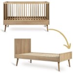 Lit volutif flow honey ash (140 x 70 cm)