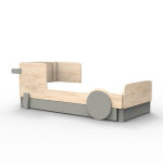 Lit simple avec tiroir discovery finition laqu�e (coloris au choix)