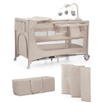 Lit parapluie 3 en 1 joy 2 avec accessoires beige