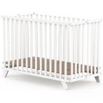 Lit pliant en bois mayla blanc (60 x 120 cm)