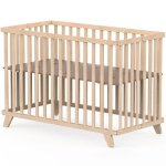 Lit pliant en bois mayla naturel (60 x 120 cm)