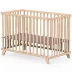 Lit pliant en bois mayla naturel (60 x 120 cm)
