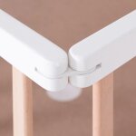 Lit pliant en bois mayla naturel - blanc (60 x 120 cm)