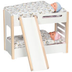 Lit de poup�e superpos� en bois avec toboggan