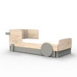 Lit simple avec tiroir discovery finition laque (coloris au choix)