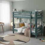 Lit superpos� dominique double 178 cm bois brut (90 x 200 cm)