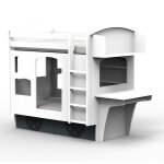 Lit superpos� wagon coloris au choix (90 x 190 cm)