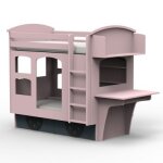 Lit superpos wagon coloris au choix (90 x 190 cm)