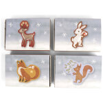 Set de 4 puzzles wonderful winter forest friends