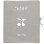 Livre de naissance gris clair 88 pages (personnalisable)