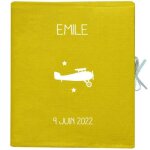Livre de naissance jaune 88 pages (personnalisable)