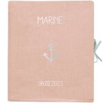 Livre de naissance rose poudr� 88 pages (personnalisable)
