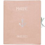 Livre de naissance rose poudr 88 pages (personnalisable)