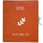 Livre de naissance terracotta 88 pages (personnalisable)