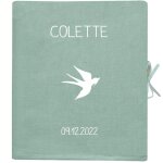 Livre de naissance vert amande 88 pages (personnalisable)