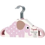 Lot de 10 cintres en velours rose clair