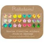Lot de 12 boucles d'oreilles autocollantes multicolore Lot de 12 boucles d'oreilles autocollantes multicolore