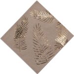 Lot de 16 serviettes en papier kraft tropi chic palmier Lot de 16 serviettes en papier kraft tropi chic palmier