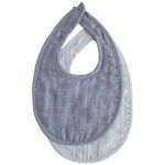 Lot de 2 bavoirs en mousseline tradewinds - baby blue