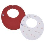 Lot de 2 bavoirs de naissance arc - en - ciel